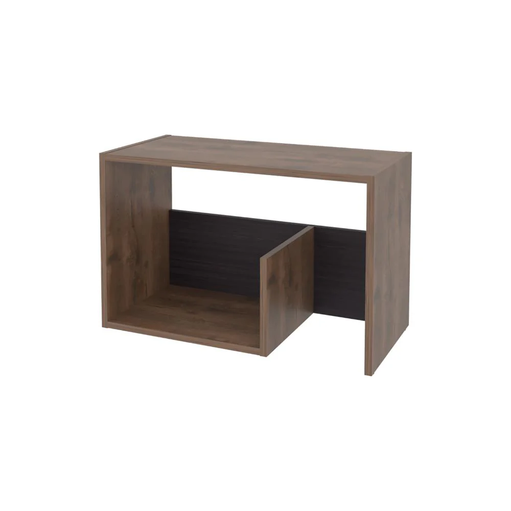 Mesa de Noche Evert, Nogal y Wengue, con diseño moderno y espacio para ubicar objetos ZF - Imagen 9