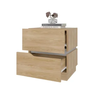 Mesa de Noche Bonnie, Fresno Europeo y Blancco Duqueza