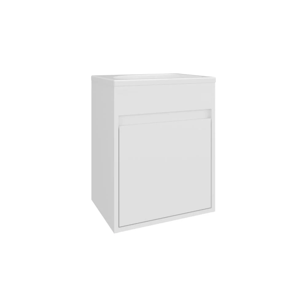 Mueble Para Lavamanos Furman, Blanco Duqueza, Incluye Lavamanos Plastiglas Floresta 40 ZF - Imagen 5