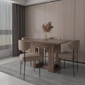 Comedor Volder, Chocolate, con Amplia Superficie, No incluye sillas