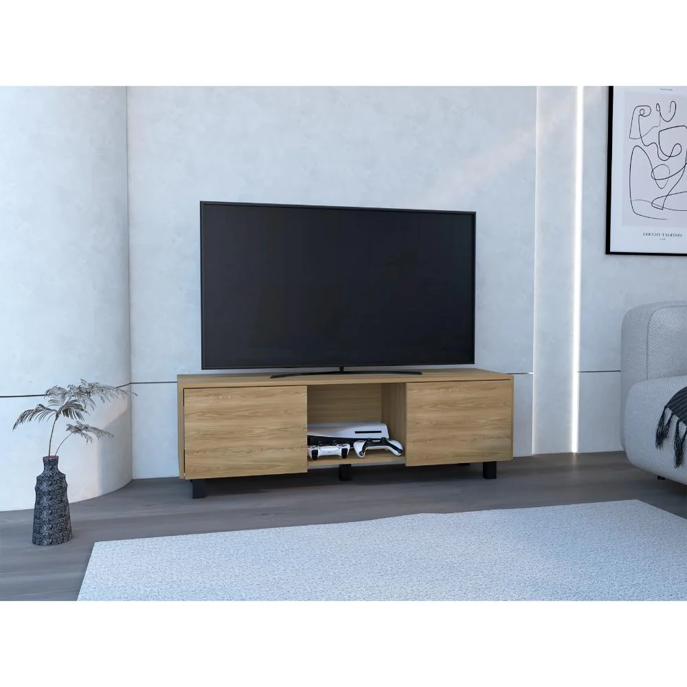 Mesa Para Tv Lazio, Fresno Europeo, Para Televisor Hasta 50 Pulgadas Con dos Puertas - Imagen 3