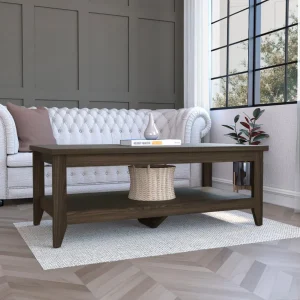 Mesa de Centro Accent, Nogal Europeo, con espacio para colocar objetos decorativos ZF