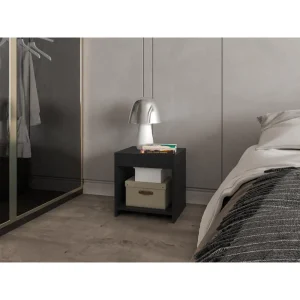 Mesa de Noche Crotam, Wengue, con diseño moderno ZF