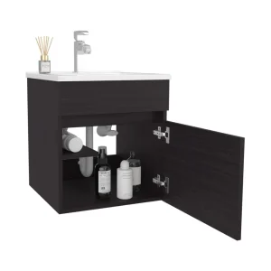 Mueble para Lavamanos Primax, Wengue, con Espacio Para Ubicar Objetos de Aseo ZF