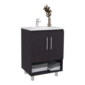 Mueble para Lavamanos Aqua, Wengue, Incluye Lavamanos Praia 60x45 ZF