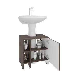 Mueble para Lavamanos Omahi, Milan y Blanco Duqueza, con Variedad de Entrepaños