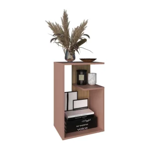 Mesa de Noche Evert, Arupo y Fresno Europeo, con diseño moderno y espacio para ubicar objetos