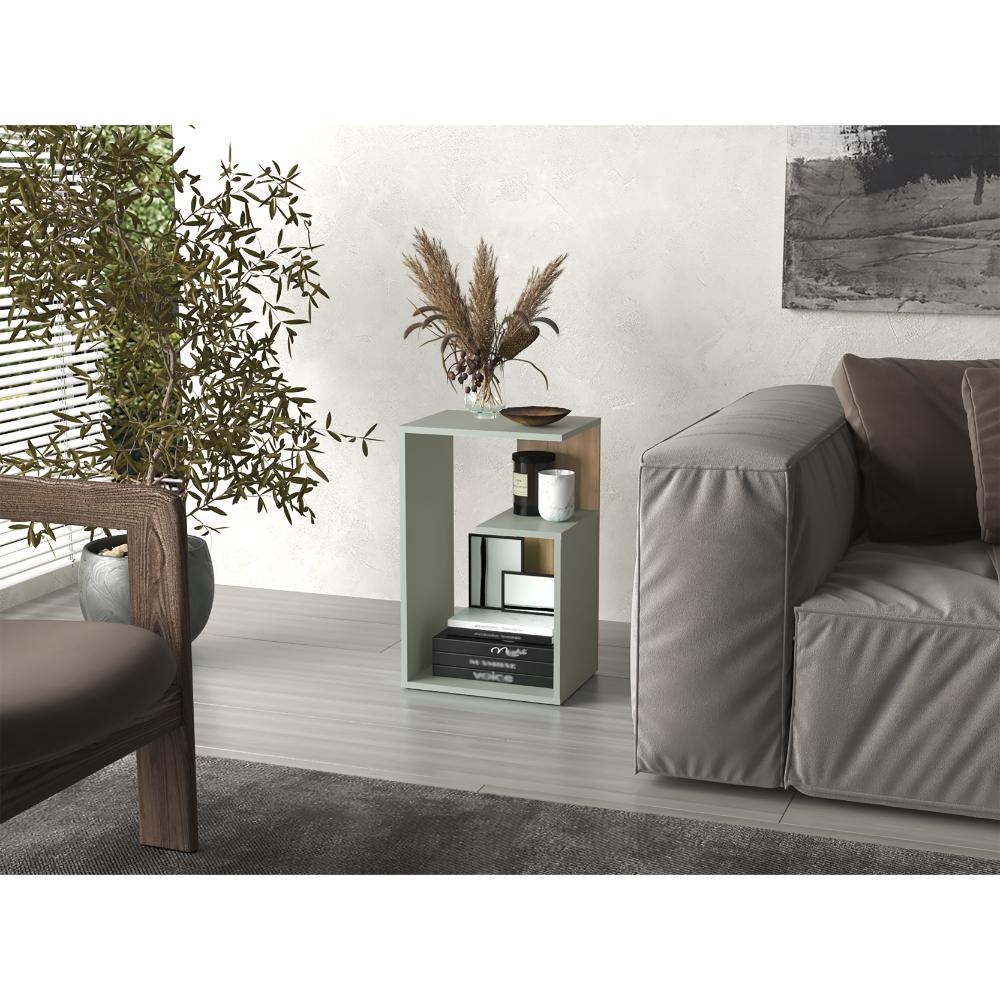 Mesa Auxiliar Evert, Agave y Fresno, con diseño moderno y espacio para ubicar objetos - Imagen 5