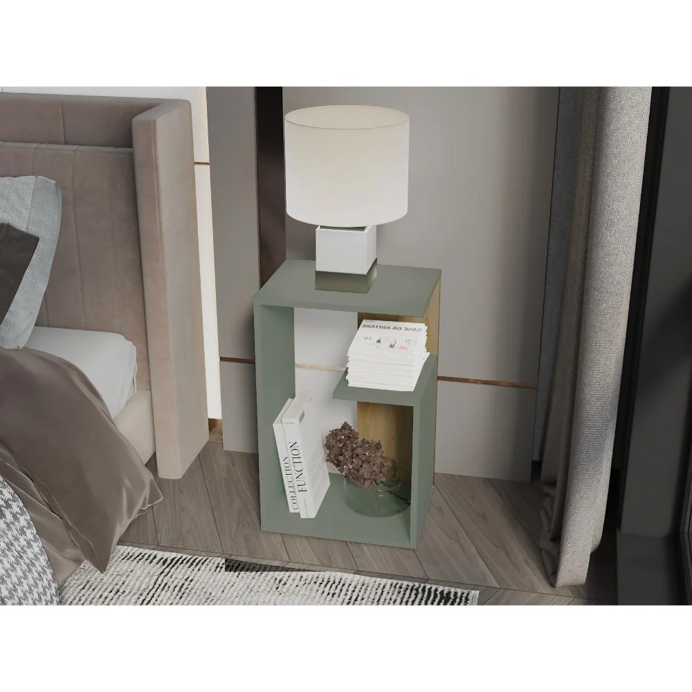 Mesa Auxiliar Evert, Agave y Fresno, con diseño moderno y espacio para ubicar objetos - Imagen 8