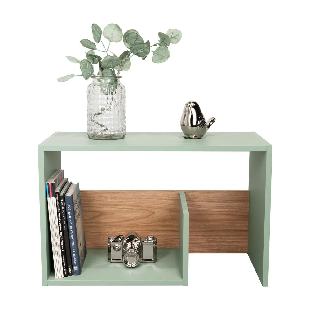 Mesa Auxiliar Evert, Agave y Fresno, con diseño moderno y espacio para ubicar objetos - Imagen 4