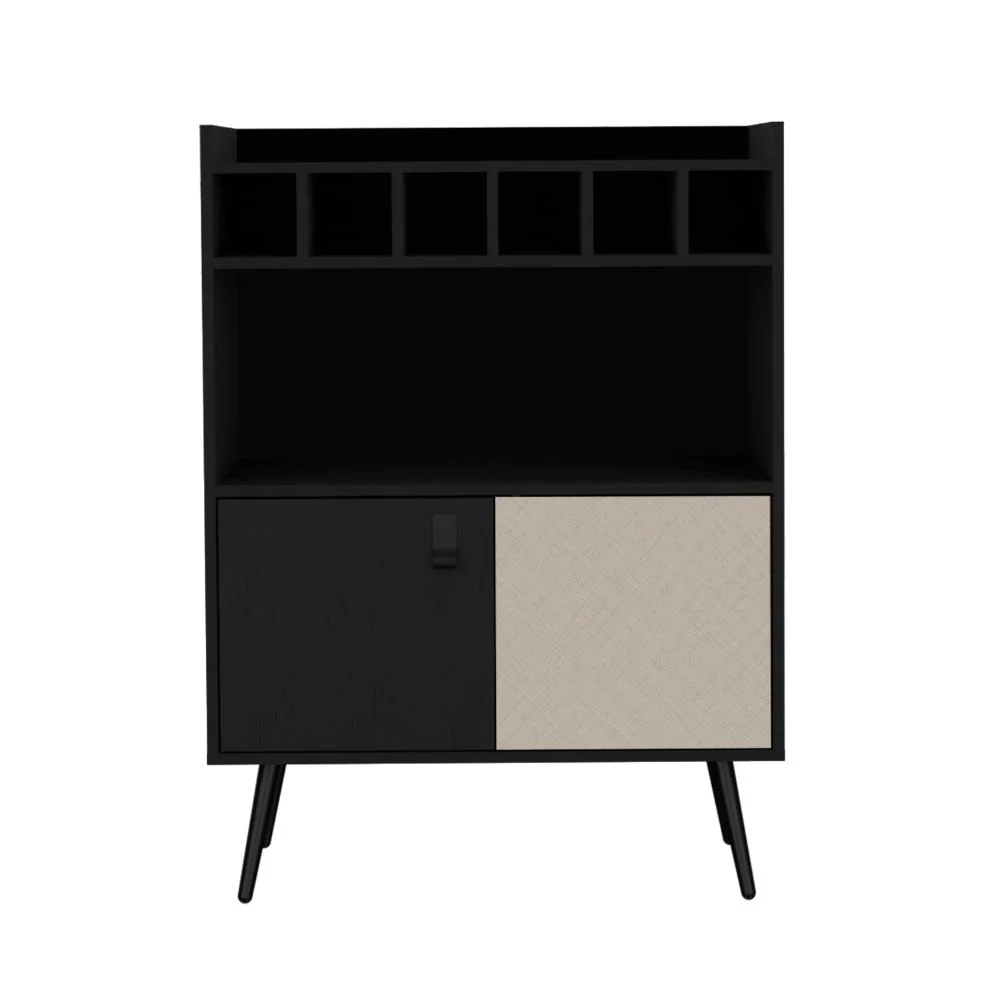 Bar Bajo Mirabella, Wengue y Toquilla, Con espacio para botellas de vino y copas - Imagen 6