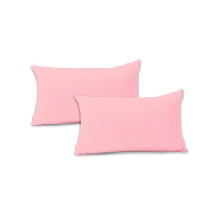 Kit x2 Funda para Cojin Almohada Tela 70x50 Rosado