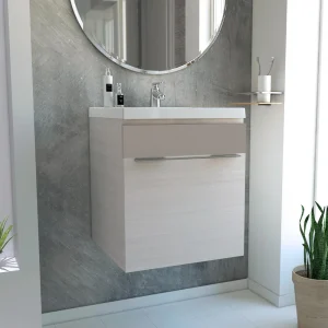Mueble para Lavamanos Elipse, Cocoa y Nevado, con Amplio Espacio Para Guardar Productos de Aseo 45