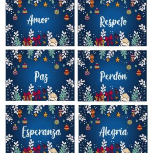 Individuales para comedor motivación de navidad set x 6