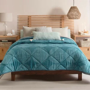 Juego de Edredón Sisal Doble Faz para Cama King, Incluye 2 Fundas y 2 Cojines