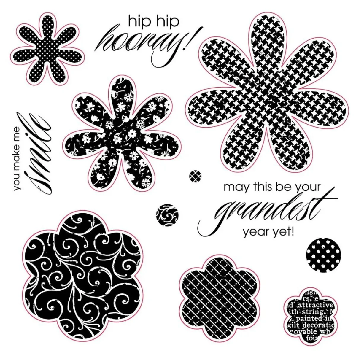 Hooray Bouquet Stamps / Sellos de Polímero de Flores