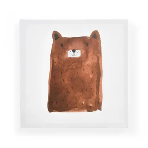 Cuadro Decorativo Oso Infantil S 30X30 cm - Impresion en Tela