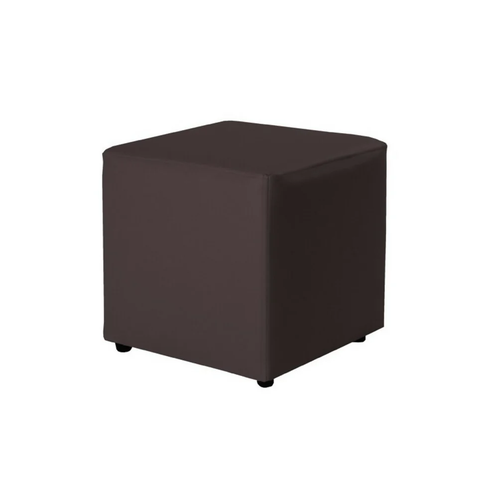 Puff Decorativo 40x40 Chocolate Sintetico