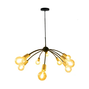 Lámpara de Techo Átomo Curvo 10 Luces