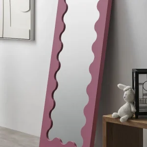 Espejo Ondulado de Piso - Rosado - 60 x 150 cm.