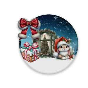 Set x 6 und Portavasos-NA-Conejo (10cm x 10,8cm) Color Rojo y Azul