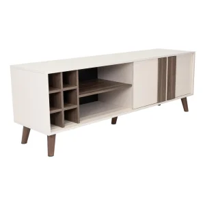 Mesa para TV Lannez, Milan y Capri, con dos puertas abatibles 65"
