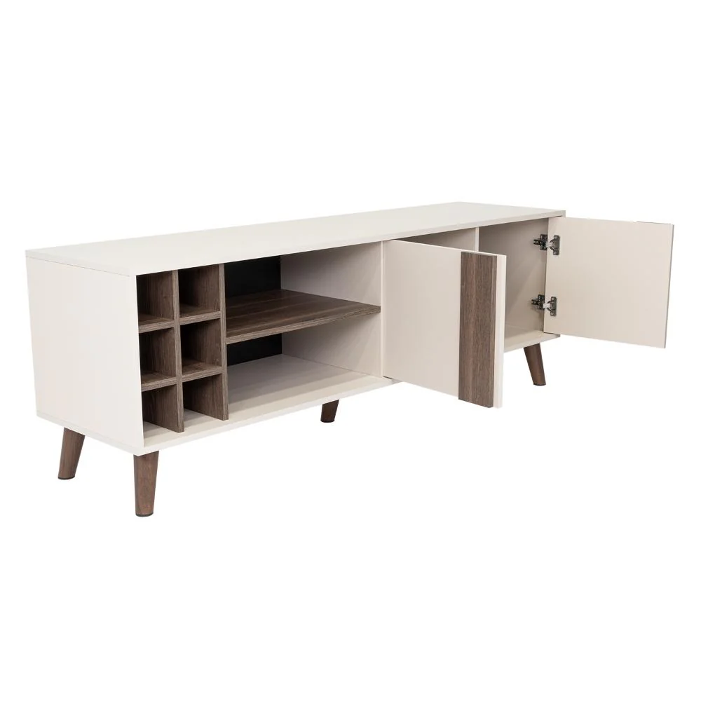 Mesa para TV Lannez, Milan y Capri, con dos puertas abatibles 65" - Imagen 4