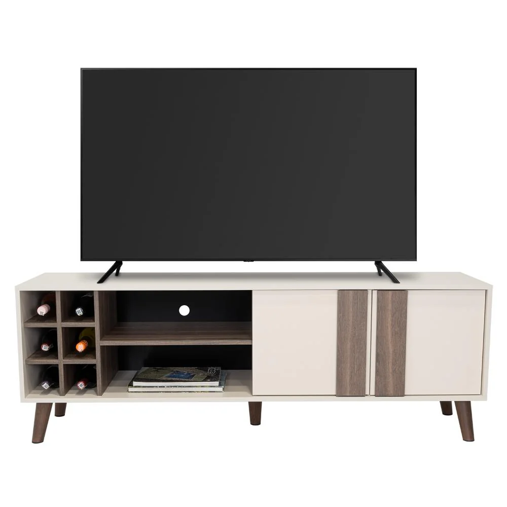 Mesa para TV Lannez, Milan y Capri, con dos puertas abatibles 65" - Imagen 5