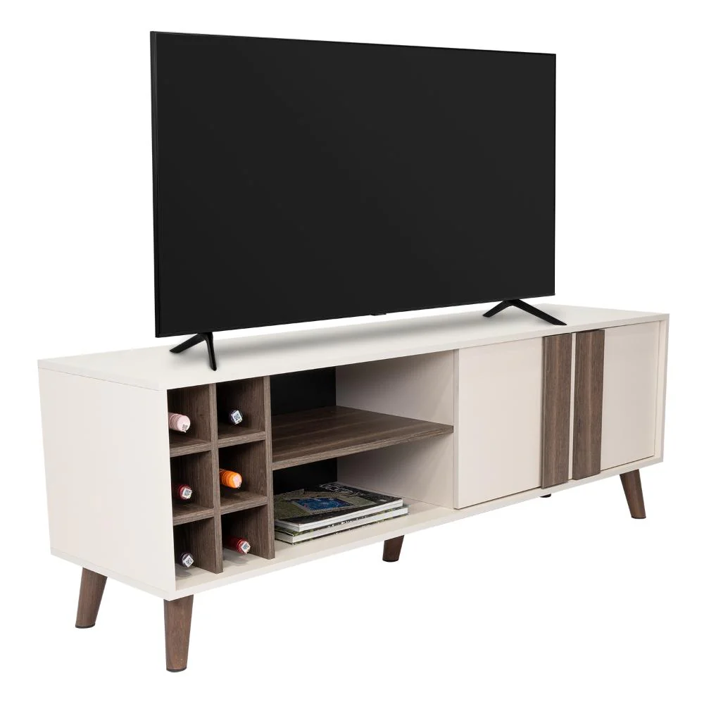 Mesa para TV Lannez, Milan y Capri, con dos puertas abatibles 65" - Imagen 7