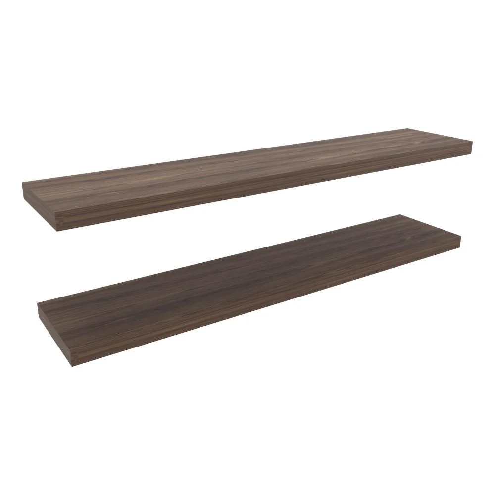 Repisa Flotante Shelf 120, Chocolate, con espacio para colocar objetos decorativos - Imagen 6