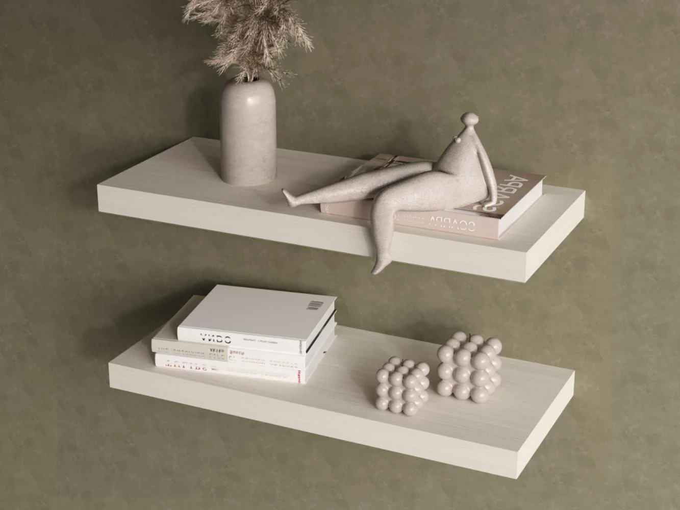 Repisa Flotante Maca X2, Nevado, con espacio para ubicar objetos ZF - Imagen 2