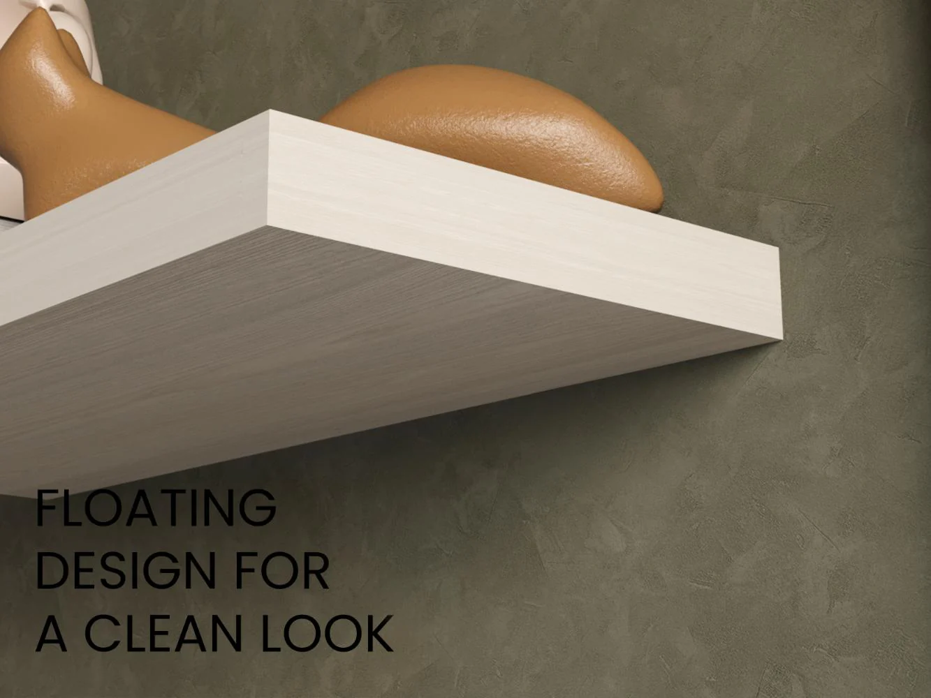 Repisa Flotante Maca X2, Nevado, con espacio para ubicar objetos ZF - Imagen 6