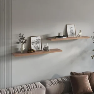 Repisa Flotante Shelf 120, Café Espresso, con espacio para colocar objetos decorativos X2 unidades ZF