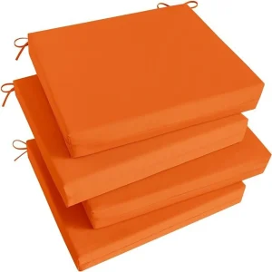 Cojin Cuadrado Para Silla 42x42x5 Naranja x4und