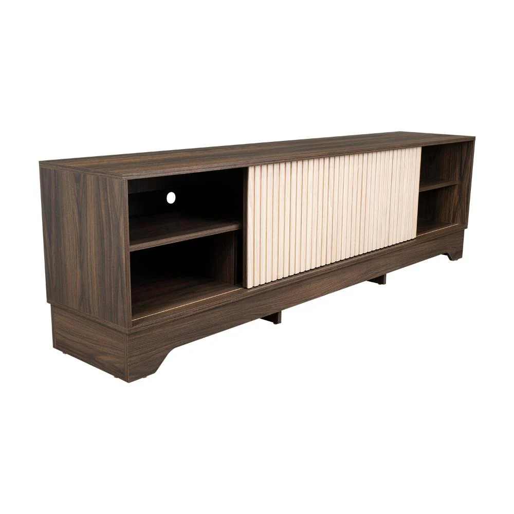 Mesa para TV Smith, Nogal Europeo y Roble Natural , con puerta corrediza - Imagen 8