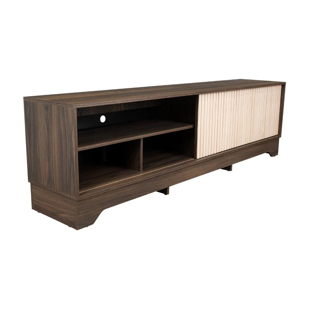 Mesa para TV Smith, Nogal Europeo y Roble Natural , con puerta corrediza - Imagen 9