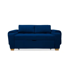 Sofa Cama Multifuncional Stauffer Azul Petroleo Mas Cojines
