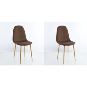 Sillas Clásicas Concept X2, Café Oscuro y Claro, con Cómodo Espaldar