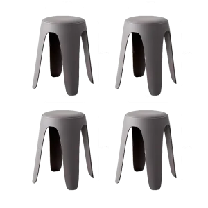 Butaco Con Cojin Else, Color Gris Oscuro, Diseño Moderno incluye cojín X4