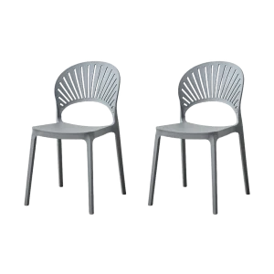 Silla Paraiso, Color Gris Oscuro, Con espaldar y diseño Moderno X2