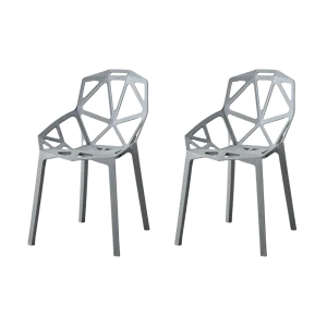 Silla Roxy, Color Gris Oscuro, Con espaldar y diseño Moderno X2