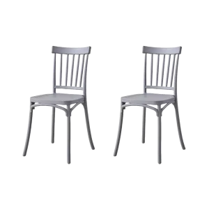 Silla Claus, Color Gris Oscuro, Con espaldar y diseño minimalista X2