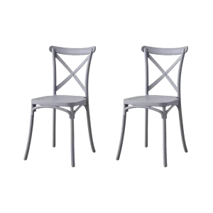 Silla Betany, Color Gris Oscuro, Con espaldar y diseño minimalista X2