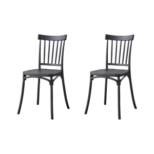 Silla Claus, Color Negro, Con espaldar y diseño minimalista X2