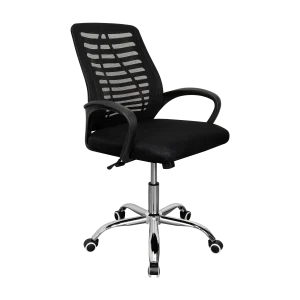 Silla de Escritorio Liz, Negro, cuenta con brazos y espaldar