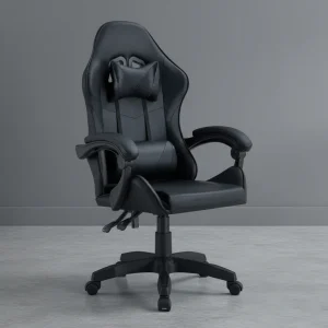 Silla Gamer Yekson, Negro, con Cómodo Espaldar y Rodachines