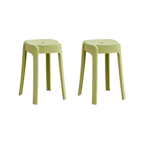 Butaco Apilable Maison, Color Verde Oliva, Diseño Moderno X2