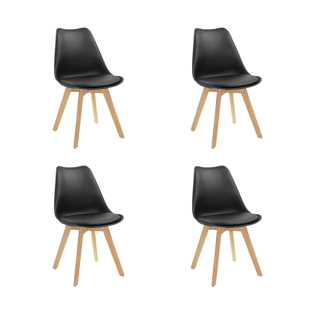 Comedor Torce, Negro y Café Claro, Incluye 4 sillas - Imagen 3