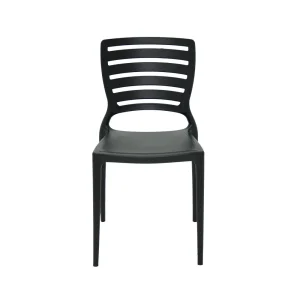 Silla Sofia espaldar filtrado sin brazos, Negro