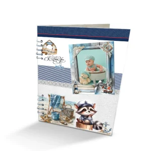 Álbum Niño Marinero-03 (24cm x 32cm) Color Blanco y Azul